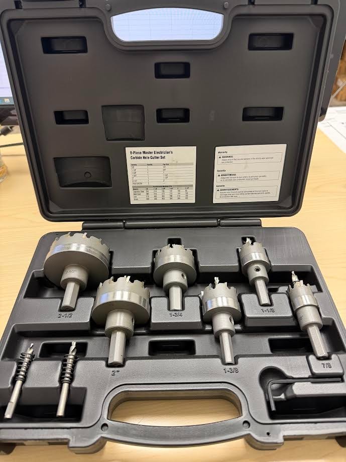 NEW Klein tools 8pc Carbide Hole Cutter Set, Professional Grade 31873