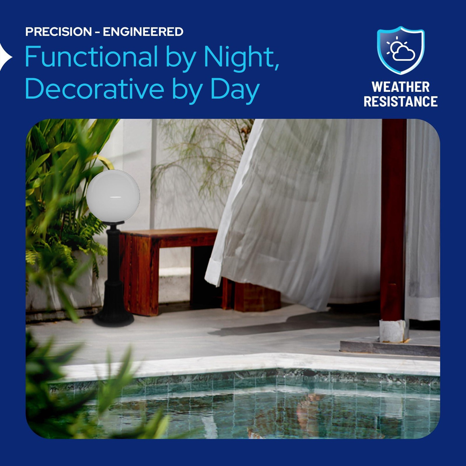 KASTLITE 12" Lamp Post Globe | Street Light Replacement Globe | Select your Colo