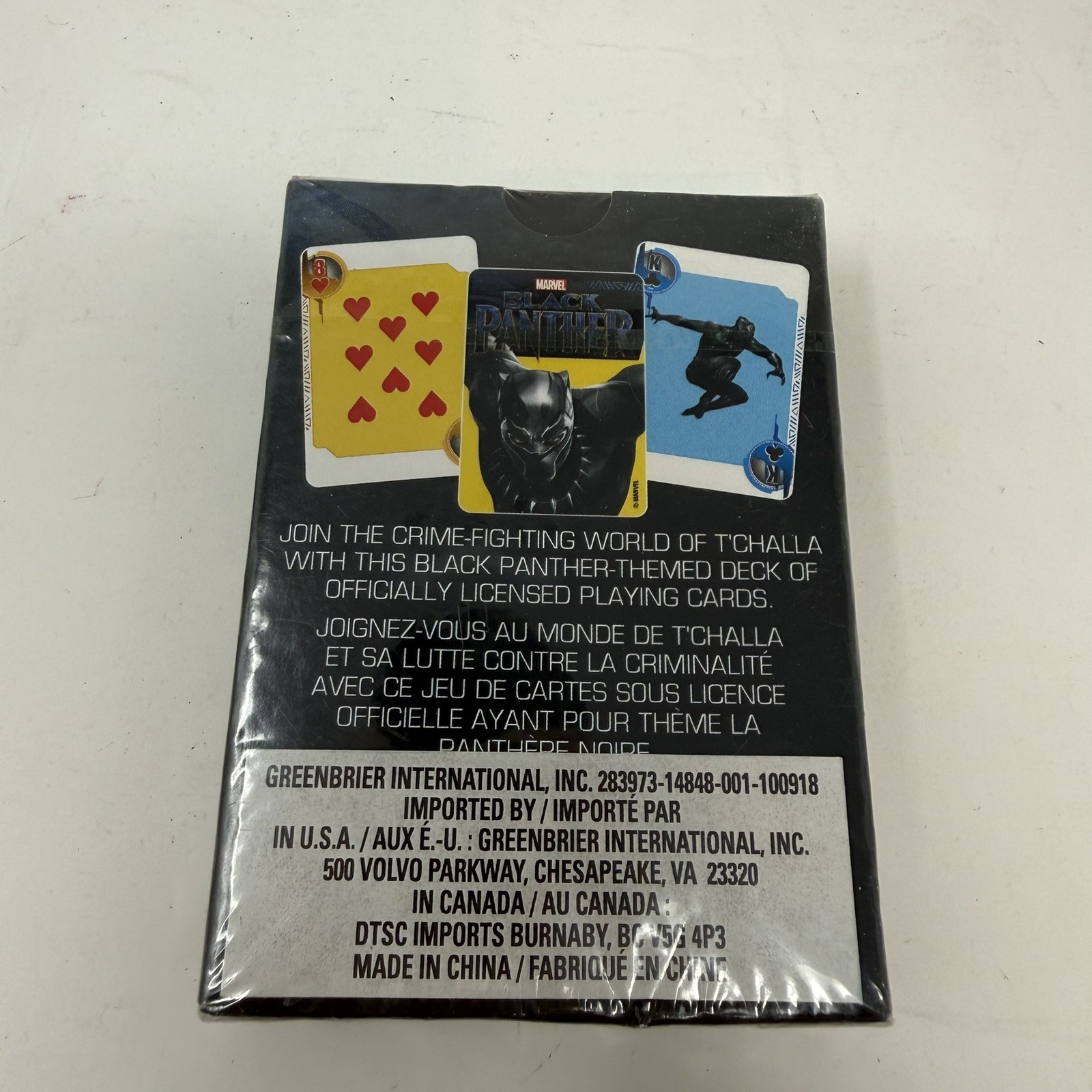 Marvel Black Panther Playing Cards Deck of Cards New Sealed