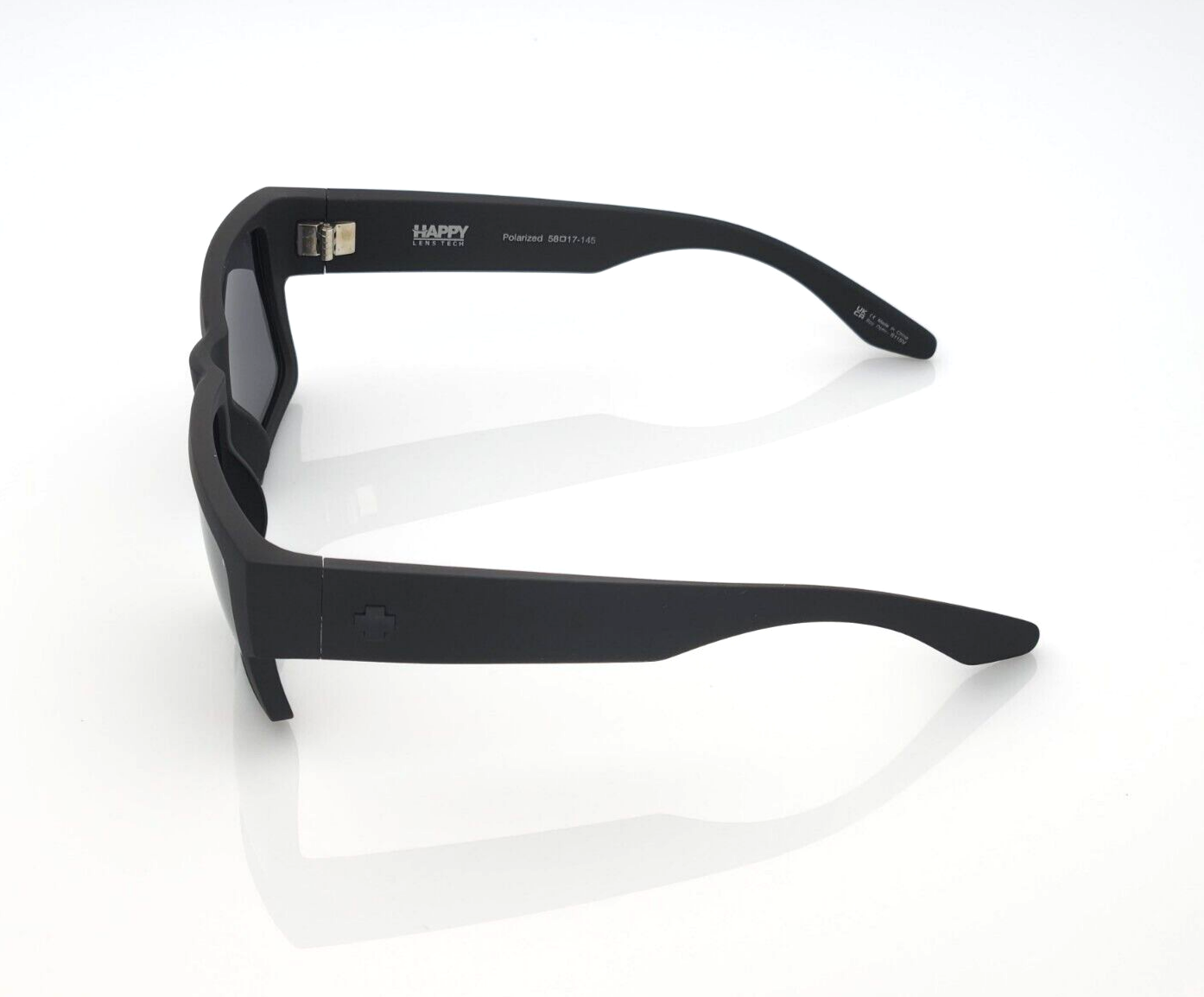 Polarized Spy Cyrus Sunglasses Soft Matte Black Frame Smoke Tint Polarized Lens