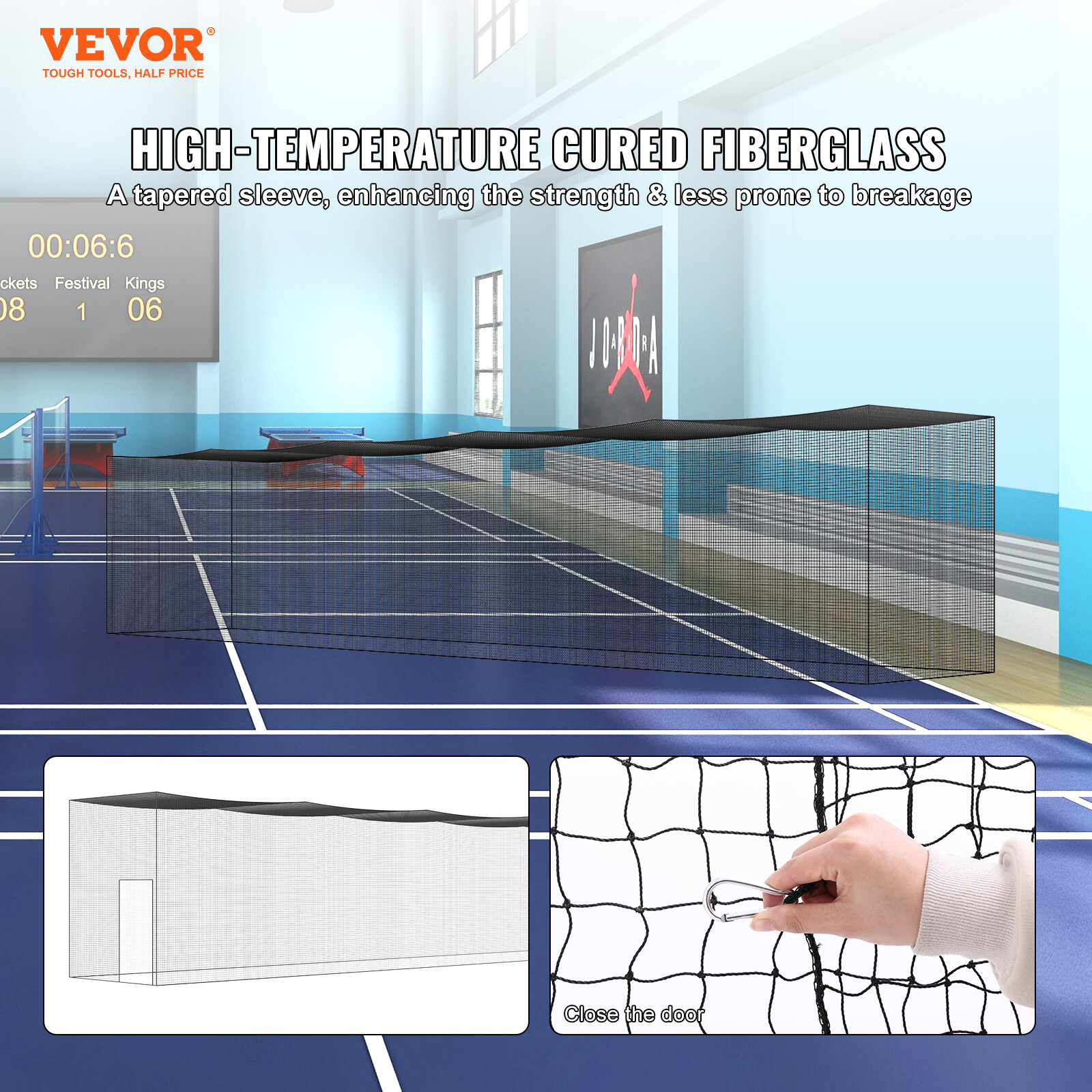 VEVOR 70FT Softball Baseball Cage Netting Heavy Duty PE Pitching Batting Net