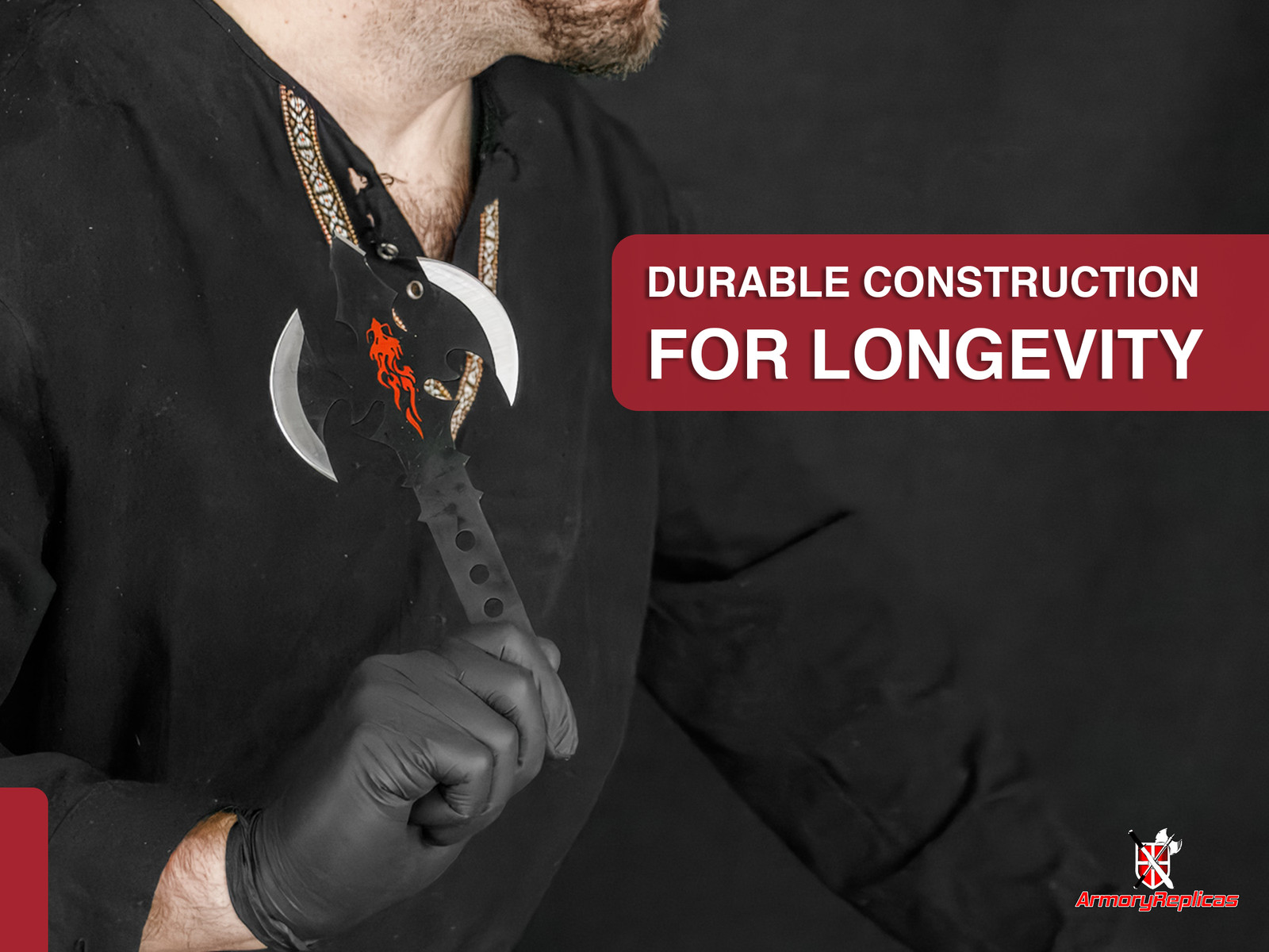 Dragon’s Mighty Fury Triple Edged Throwing Axe Tactical Stainless Steel Hatchet