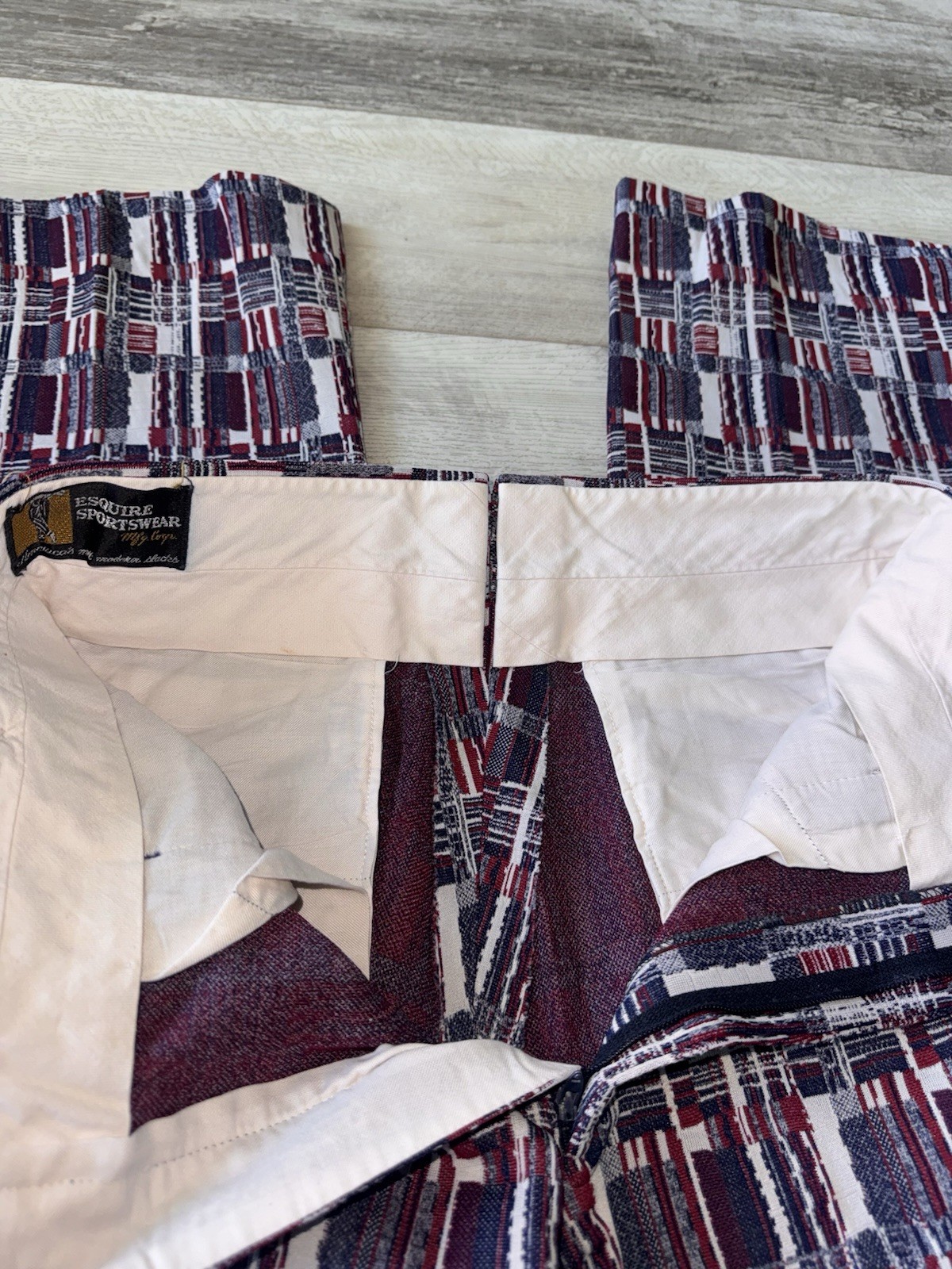 Vintage Esquire Sportswear Pants Mens Leisure Hippy Disco 60s 70s Sz 28x29 USA