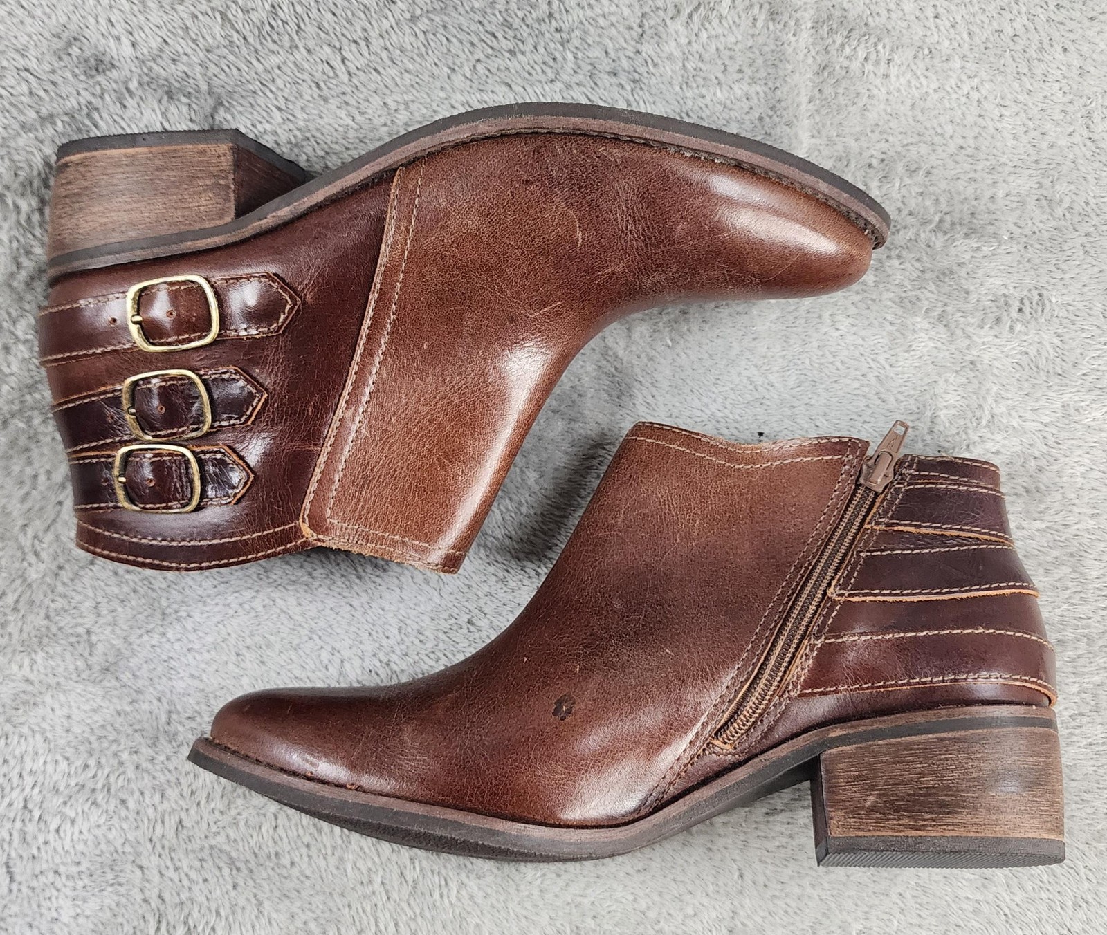 Matisse Kate Ankle Booties Women's Size 8.5 Brown Leather