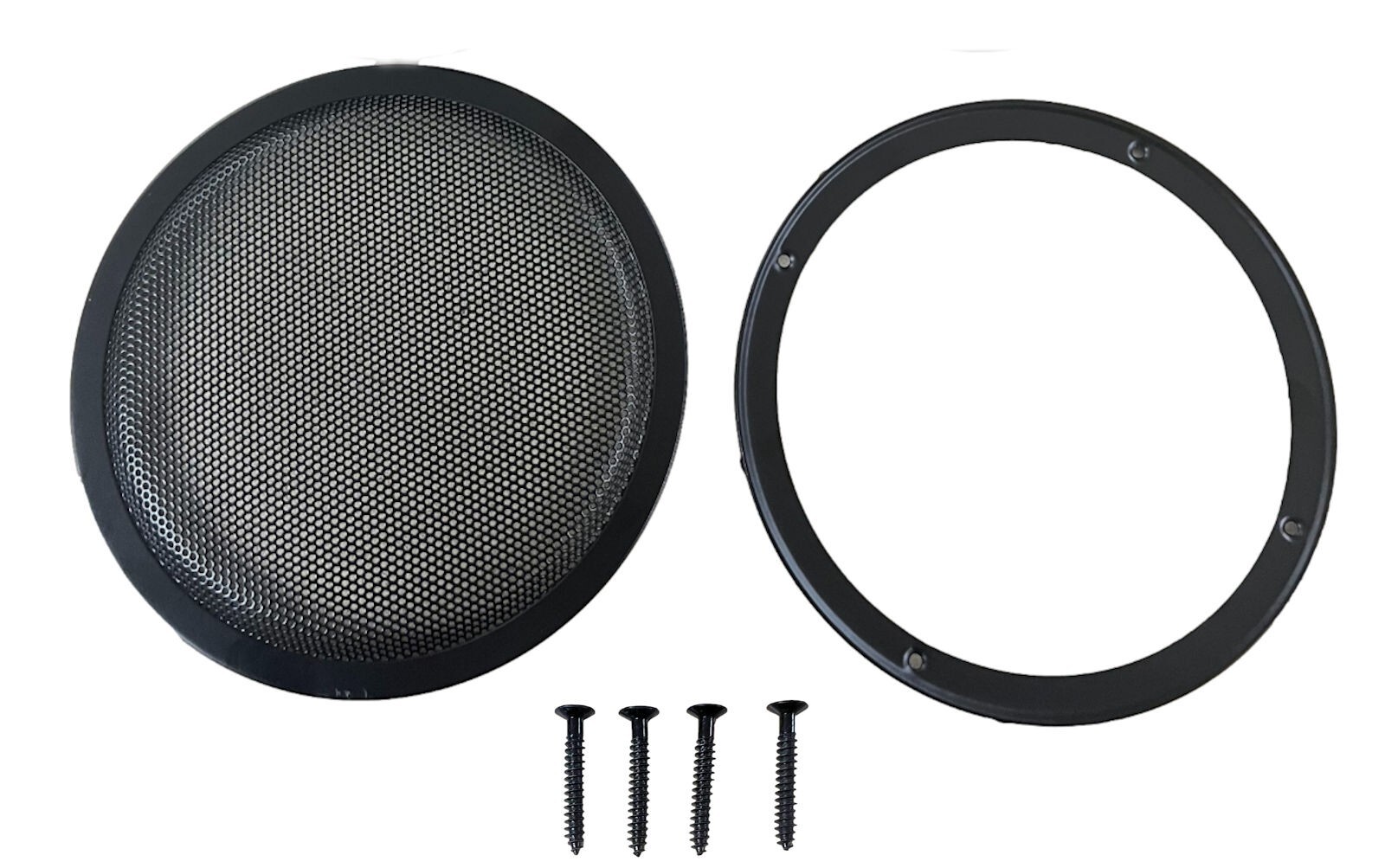 8" 8 Inch Mesh Metal Speaker Grill with Double Rings Subwoofer Black