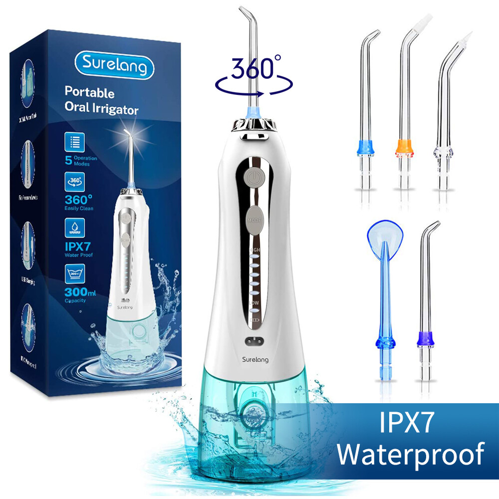 Cordless Water Flosser Dental Oral Irrigator Travel Teeth Cleaner Floss Pick