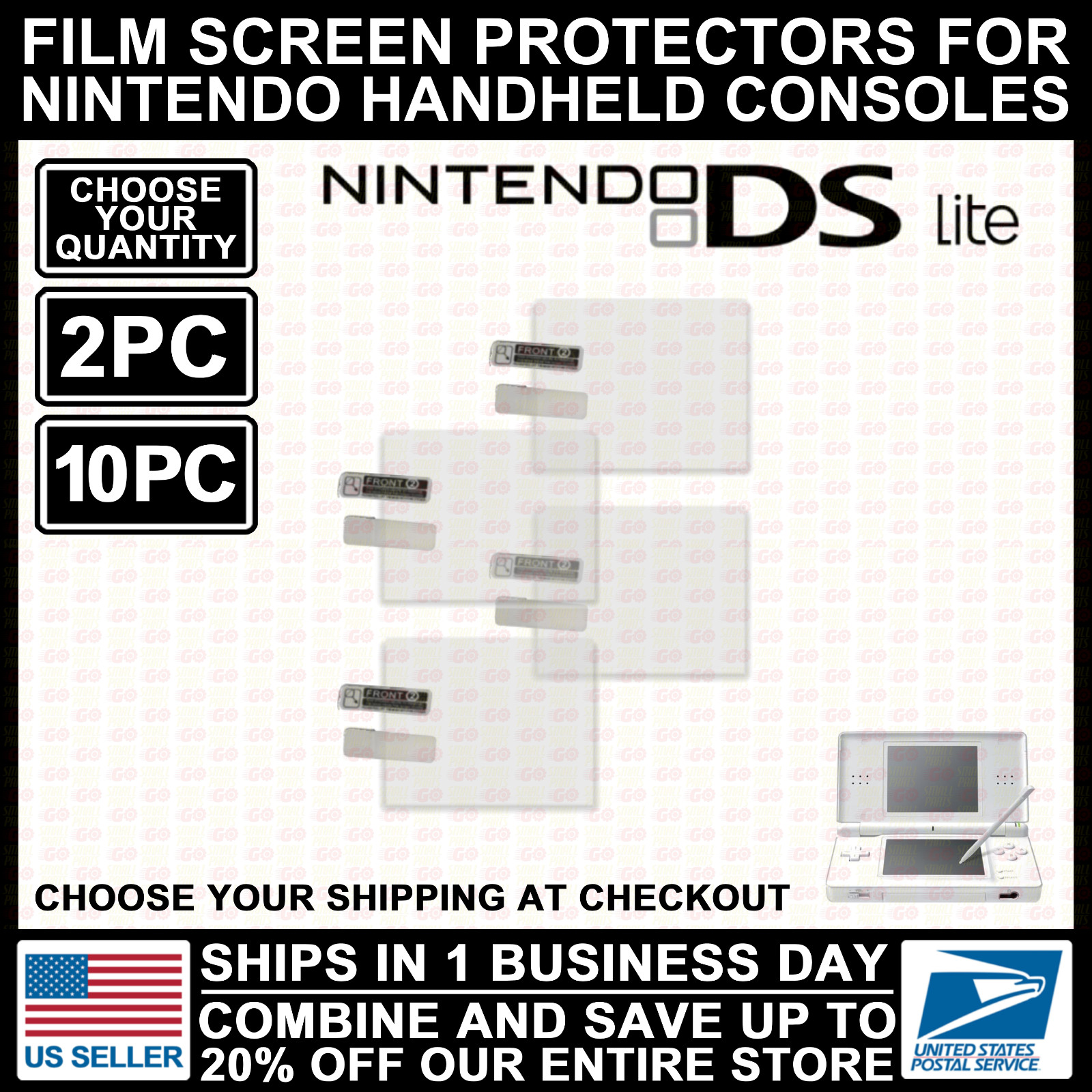 NEW Film Plastic Screen Protector For Nintendo DS Lite NDSL DSL