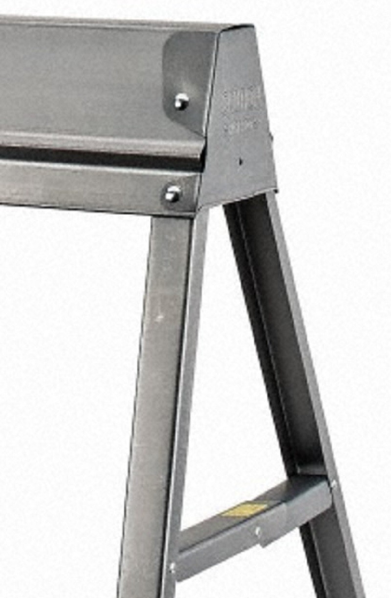 Folding Steel Sawhorse: Sturdy Space Saving Design, 29-1/4" High x 32-1/2" Long