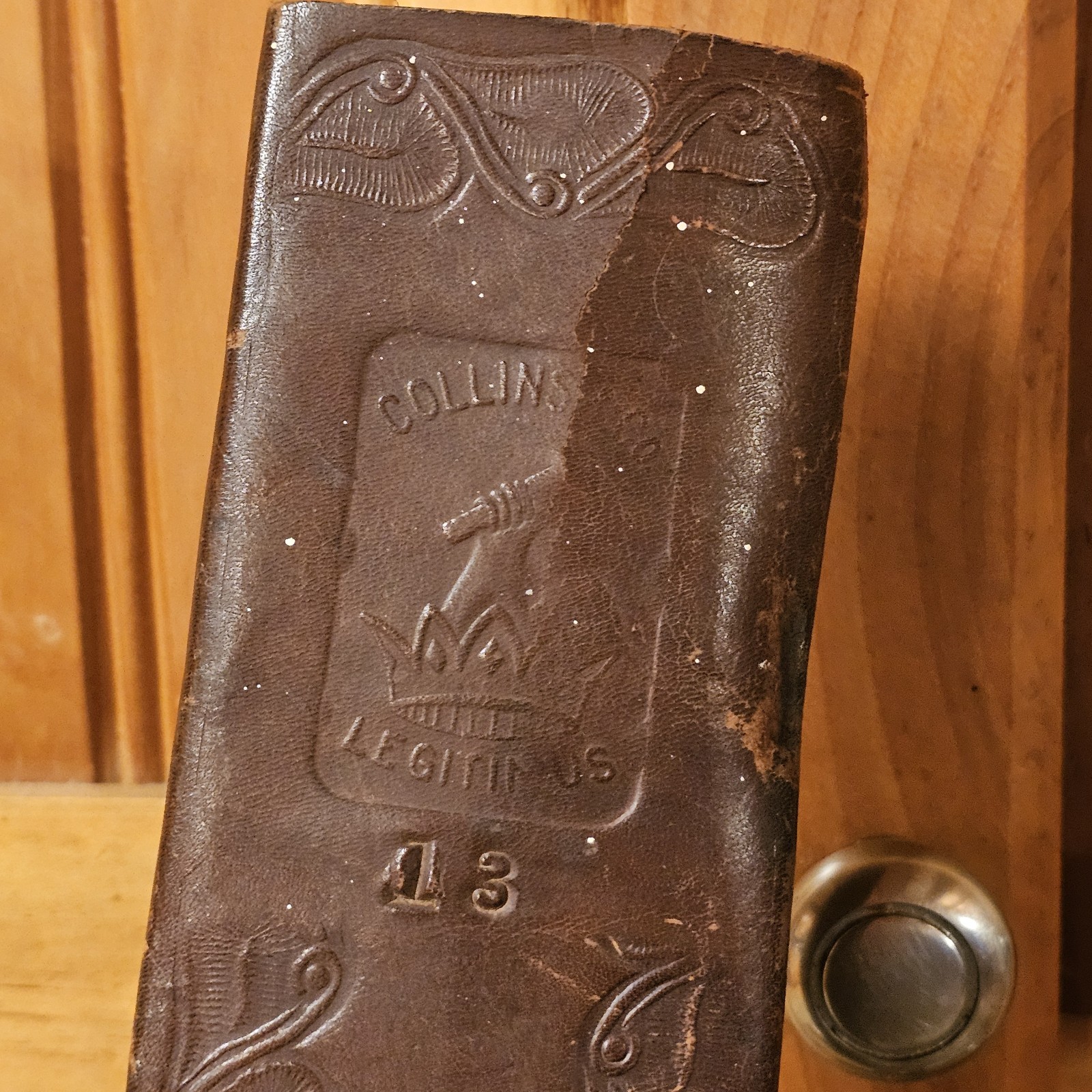 Vintage Collins & Co. Legitimus No 13 Large Knife With Sheath USA