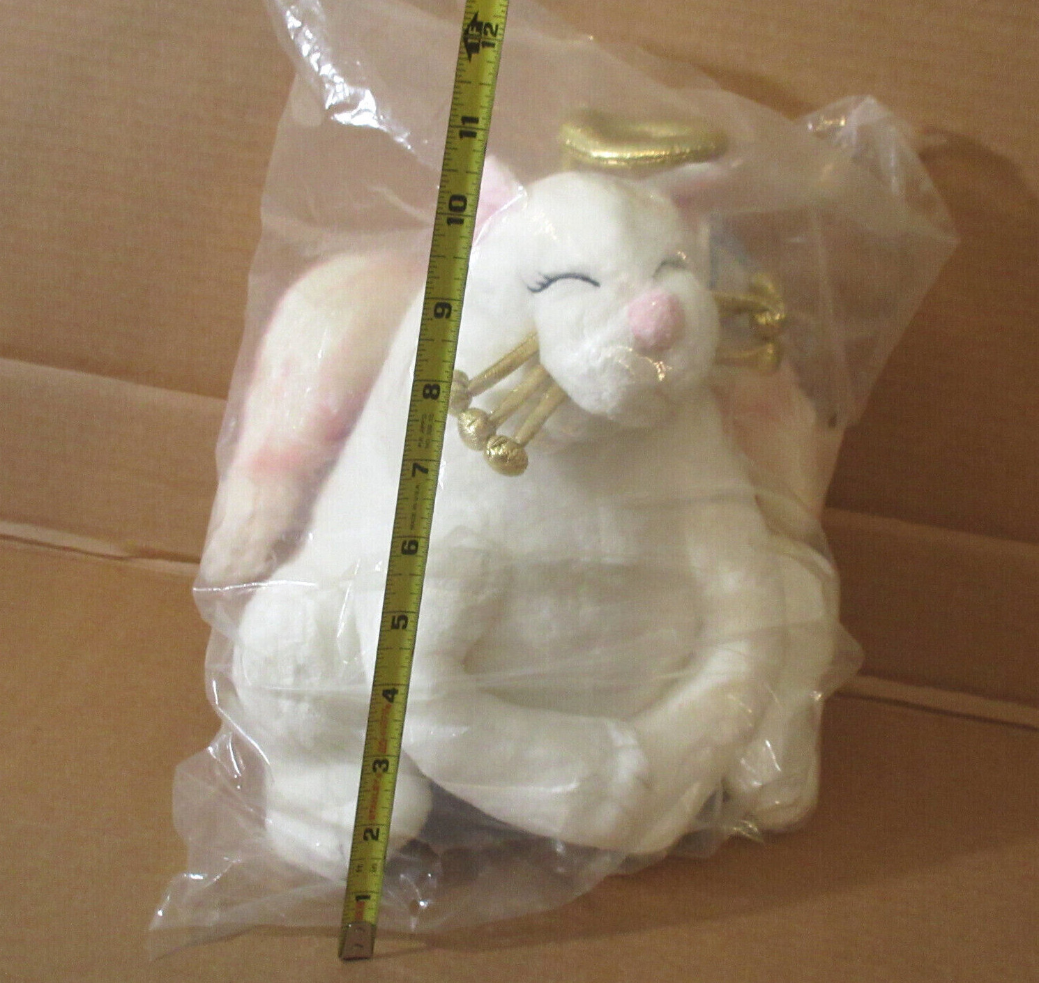 Vtg WhimsiClay Whimsy Clay Amy Lacombe ~10" ANGELICA Angel Cat Plush Stuffed
