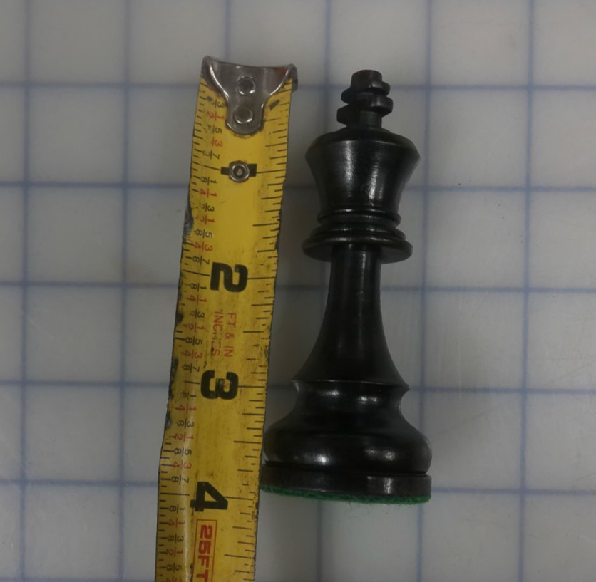 16 Black Wooden Chess Pieces Set | King 4 Inches