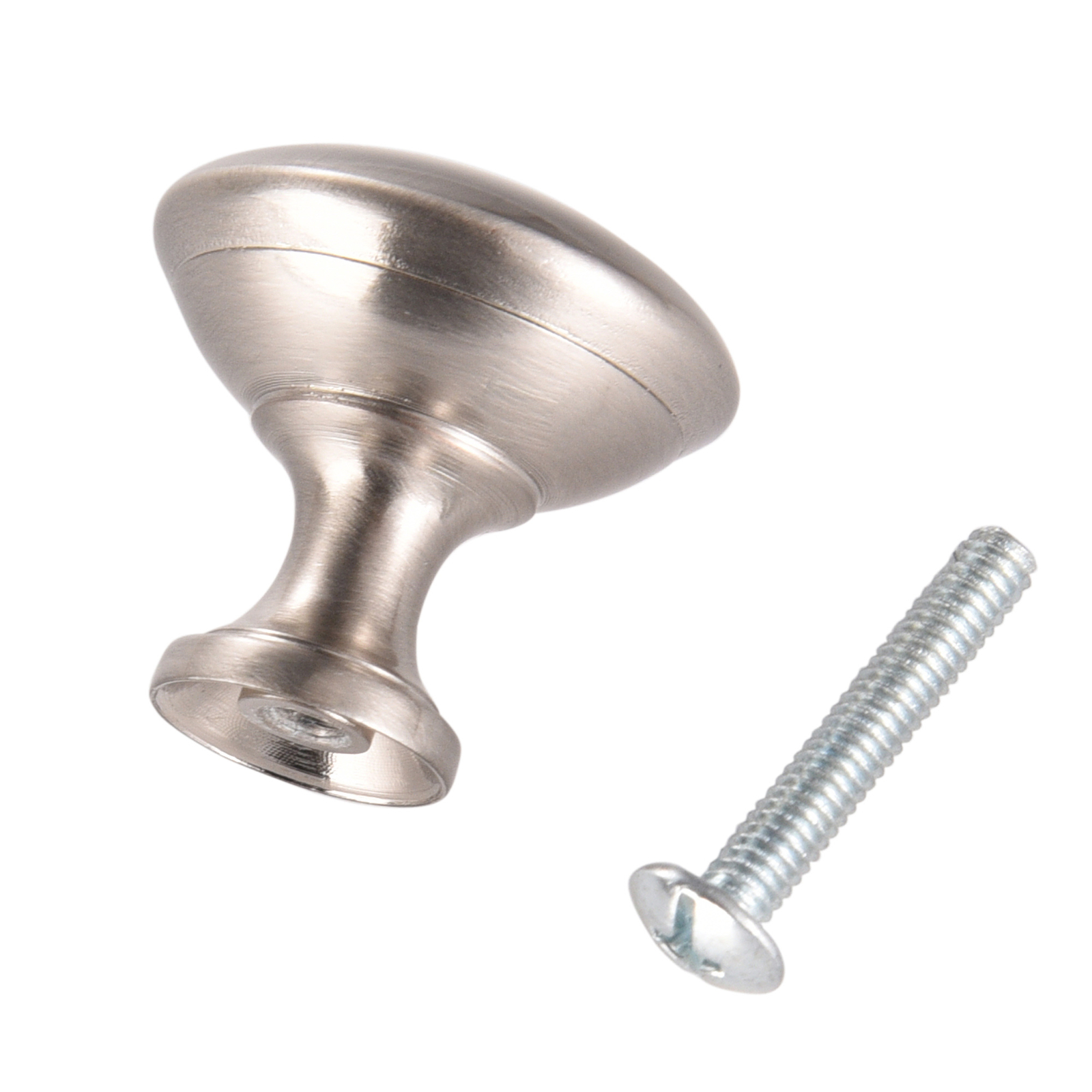 Lot Of 25 Mushroom Kitchen Bath Cabinet Knobs Knob SN NICKEL 1 1/4 61692