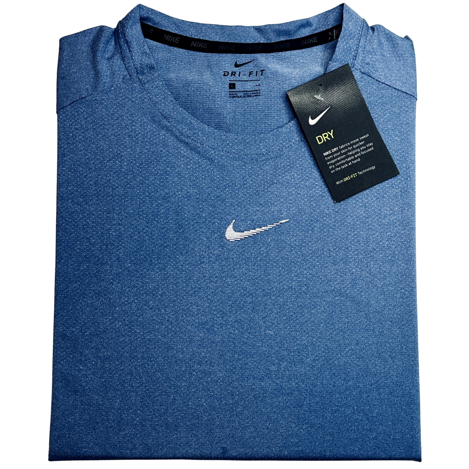 Nike Dri-Fit T-Shirt Athletic for Men Crew Neck Short Sleeve Work out Tee