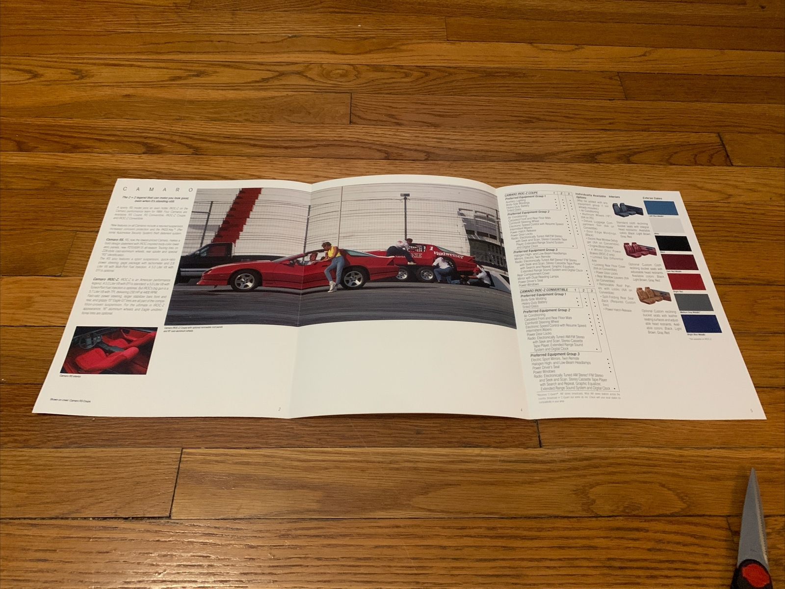 1989 Chevrolet Chevy Camaro Car Sales Brochure Catalog OEM Free Ship