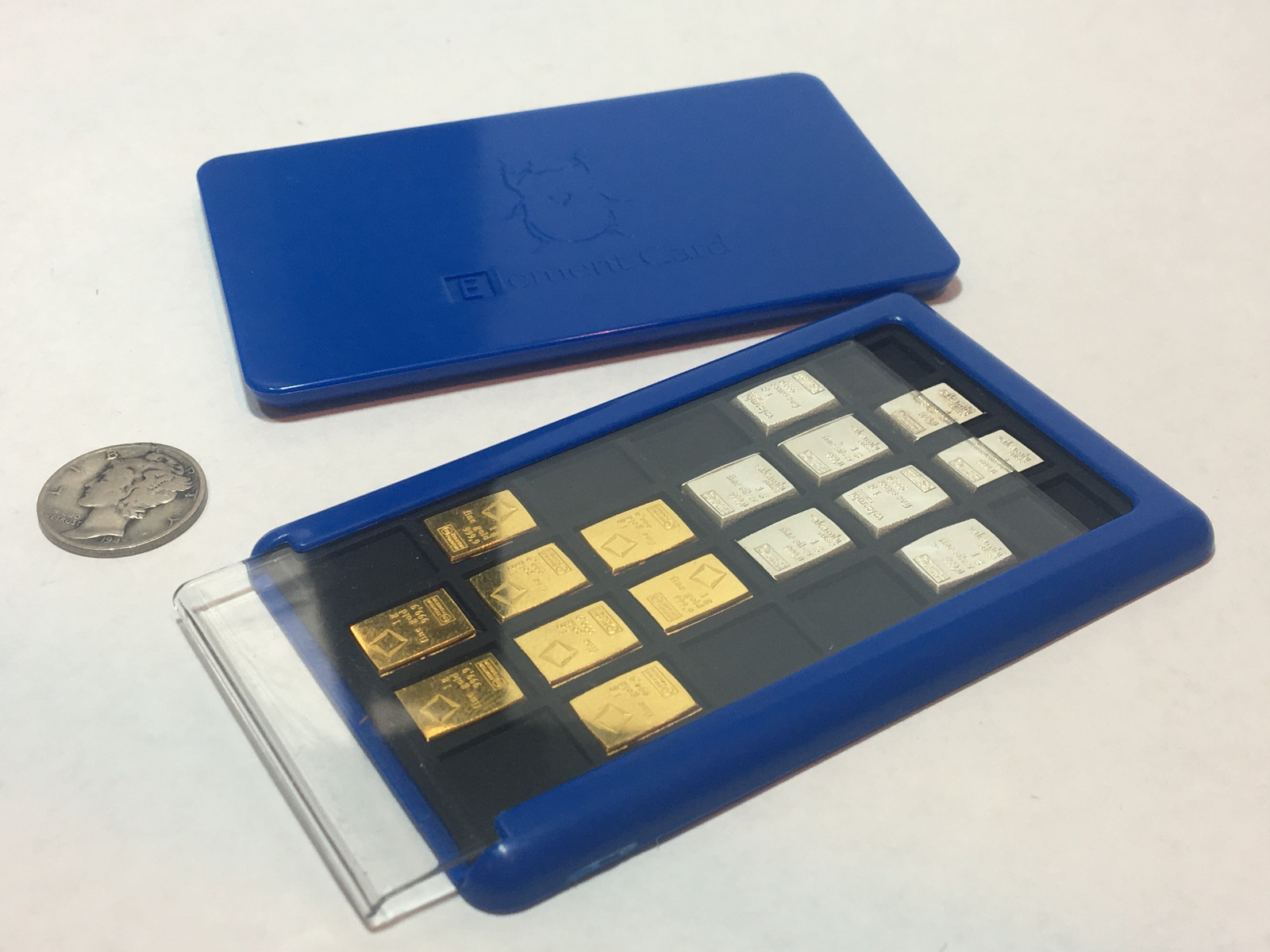 Empty Element Card Holds Silver Platinum Palladium Gold 1g Bullion Bars Valcambi