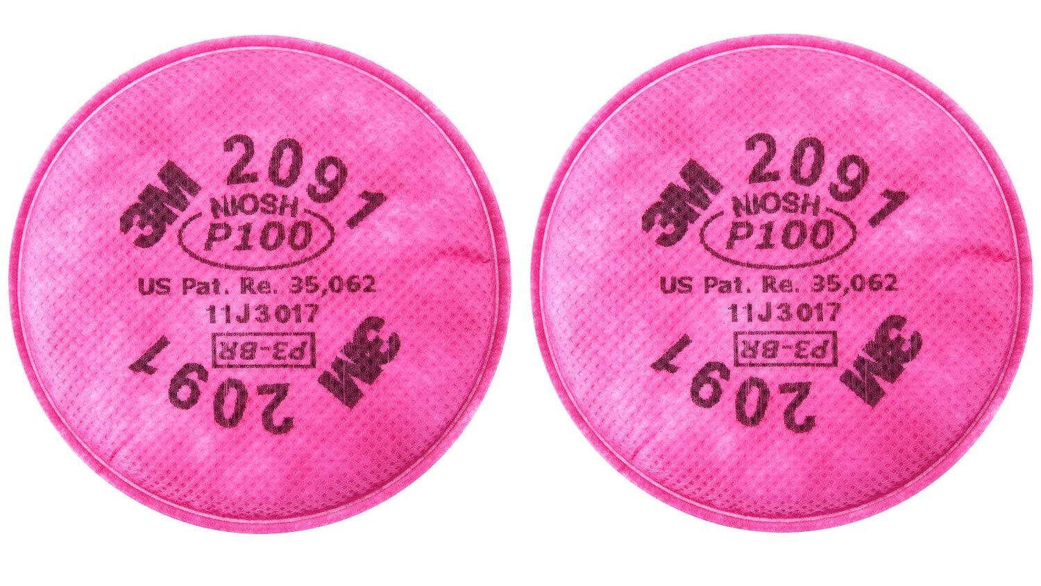 3M 2091 P100 Replacement Particulate Filters Respirator Protection USA MADE