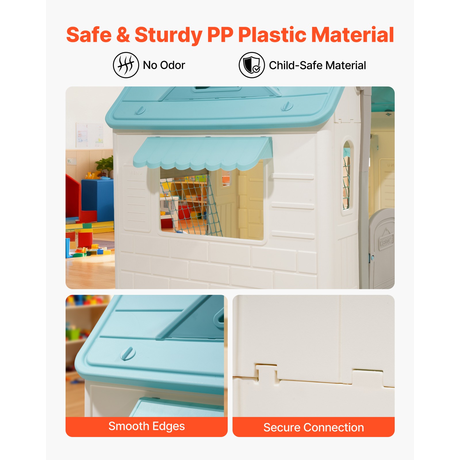 Uimoso 5-in-1 Kids' Indoor and Outdoor Playhouse for Ages 2 and Up