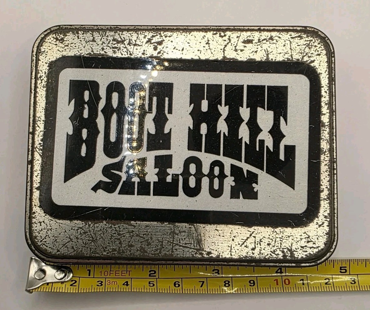 Boot Hill Saloon Fossil Metal Tin 1999 Biker Motorcycle Bar Vintage Daytona