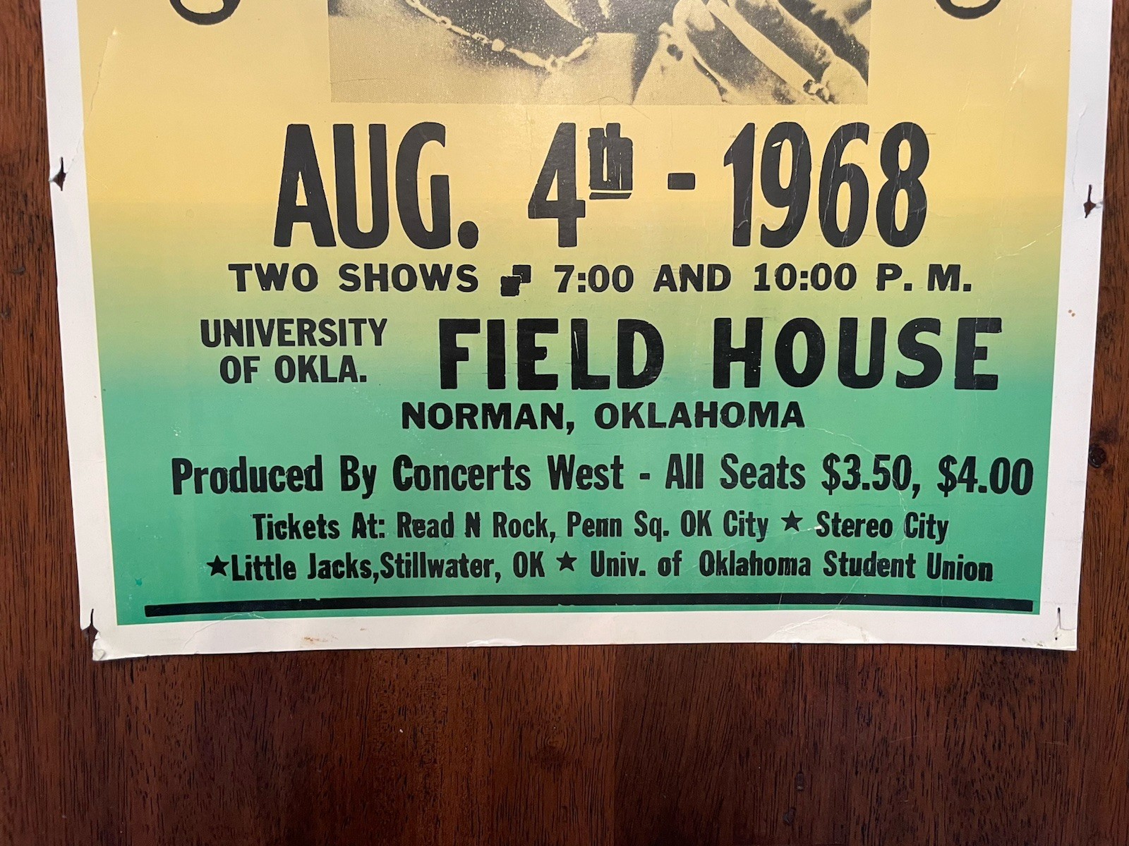 Original Vintage? Jimi Hendrix Concert Poster 1968 14”x22” *see Description*