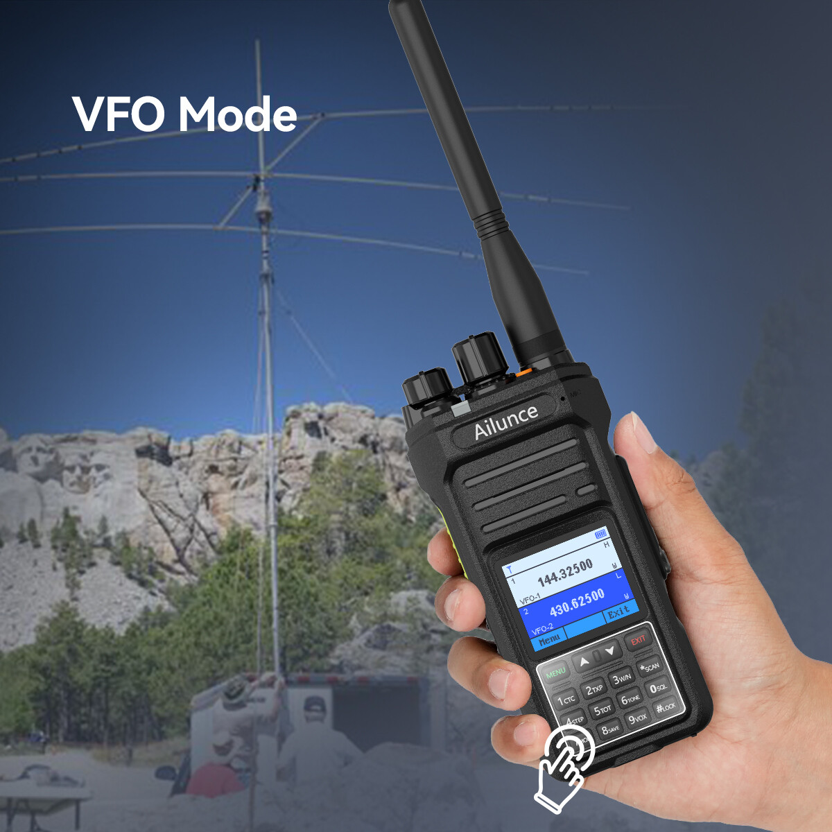 Retevis Ailunce HA1UV Ham Radio Dual Band IP67 2800mA NOAA USB-C Walkie Talkies