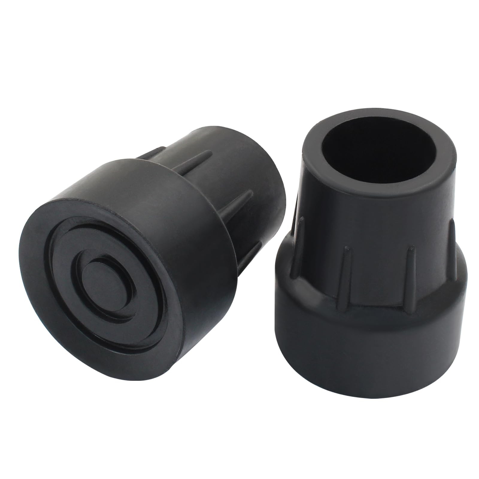 2 Pack Rubber Cane Tips 1 Inch - Thickened Heavy Duty Cane Tips - Replacement...