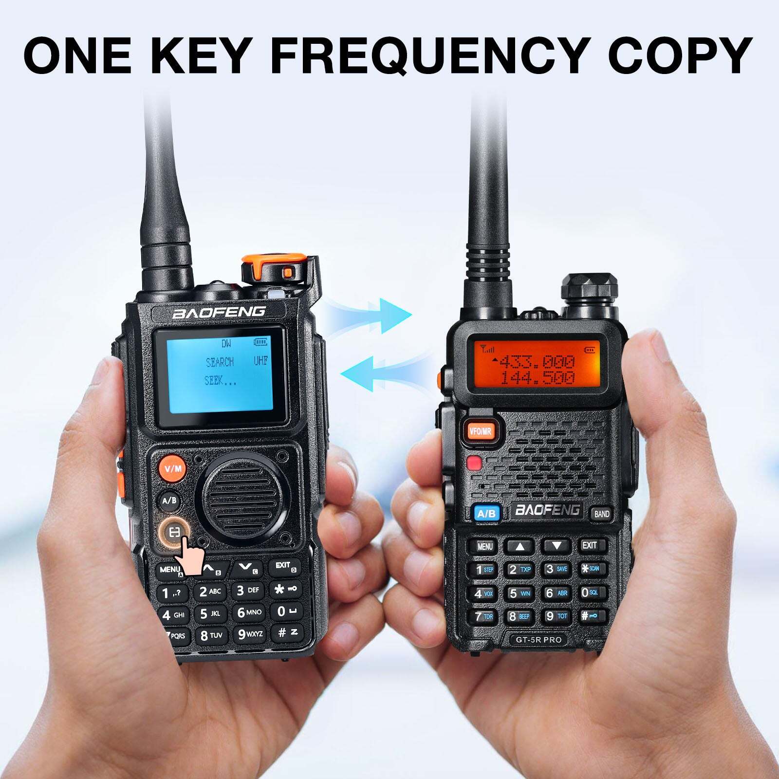 Baofeng K6 5W Tri-Band Ham Radio UHF/VHF/1.25M/NOAA/FM/Air Receiver Type-C 999CH