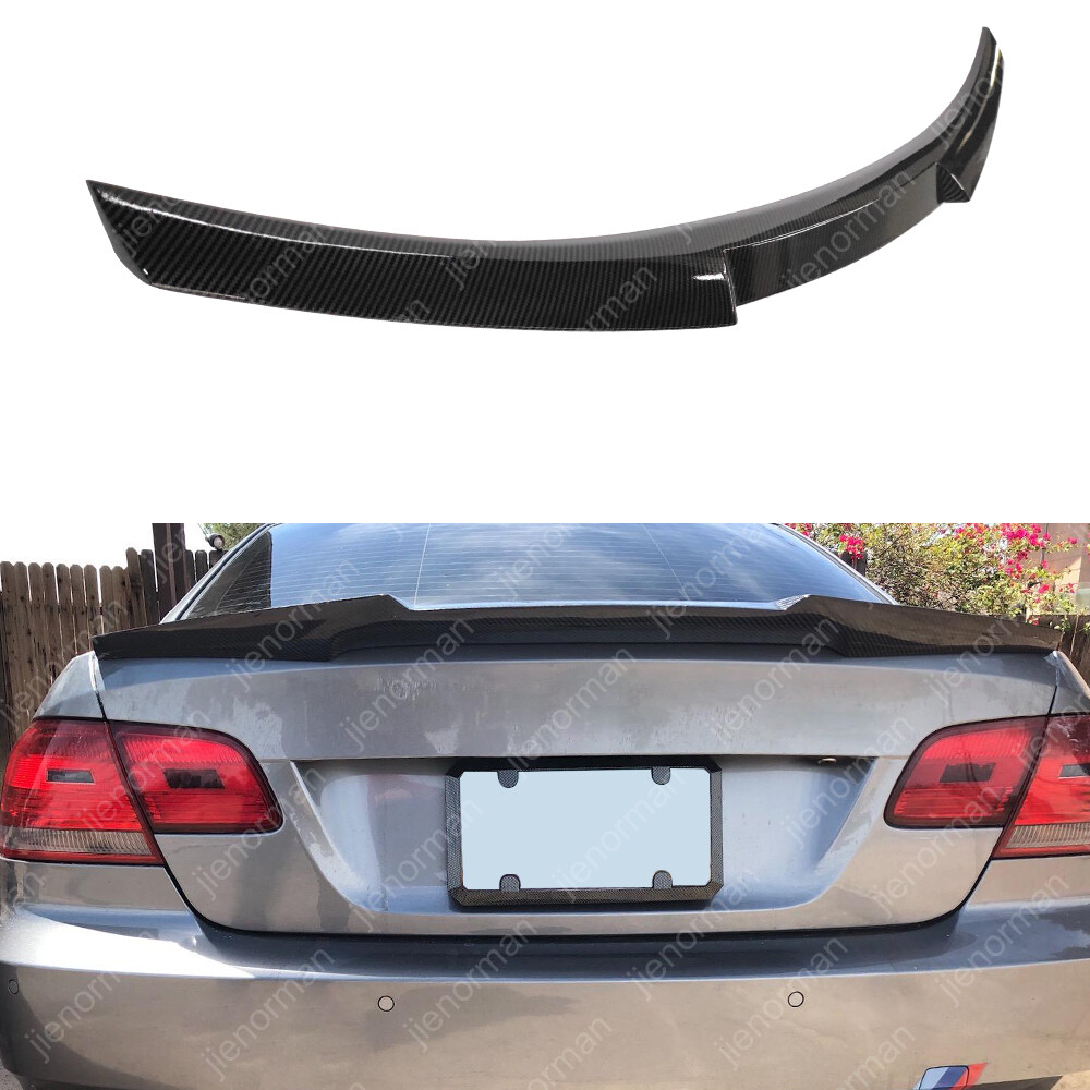 Coupe E92 Rear Trunk Spoiler Carbon Fiber Look M4 Style for 07-13 BMW 328i 335i