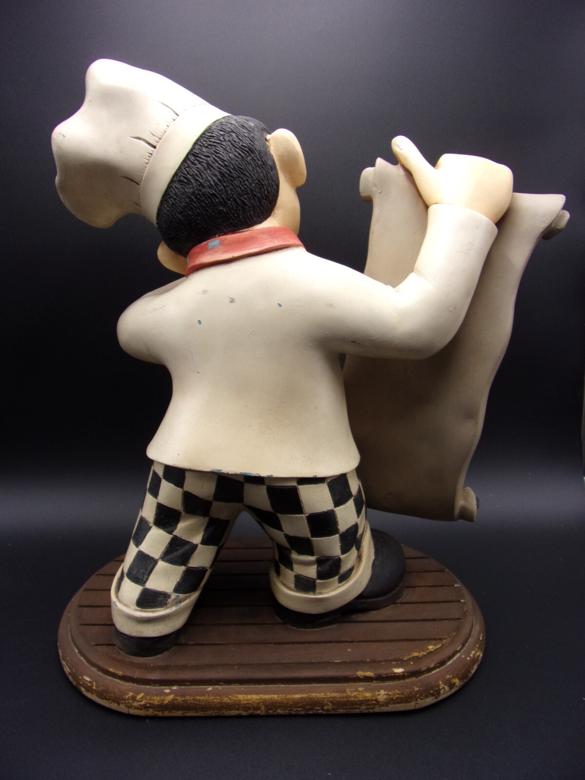 Italian Chef Menu Display Chalkboard Restaurant Pastry Cook Statue 18" Specials