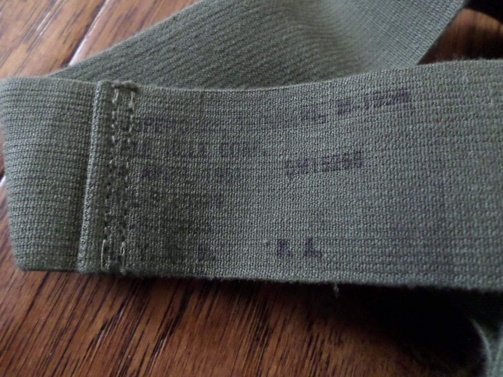 VINTAGE MILITARY ISSUE M-1950 TROUSER PANT SUSPENDERS ELASTIC OD GREEN USA MADE