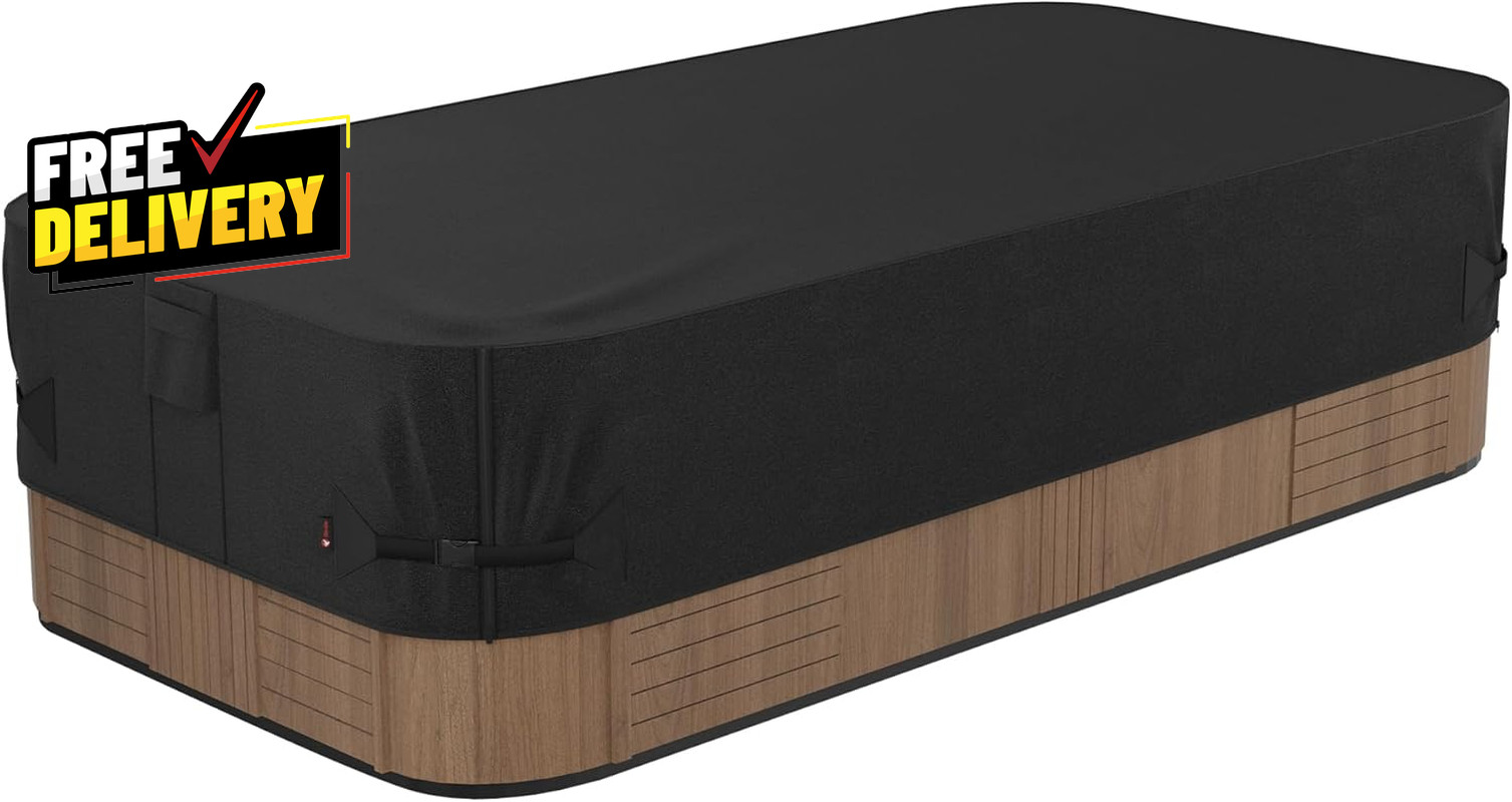 Outdoor Waterproof Hot Tub Swim SPA Cover 194 X 97 Inch Fit 8 X 16 Ft 192 X 96..