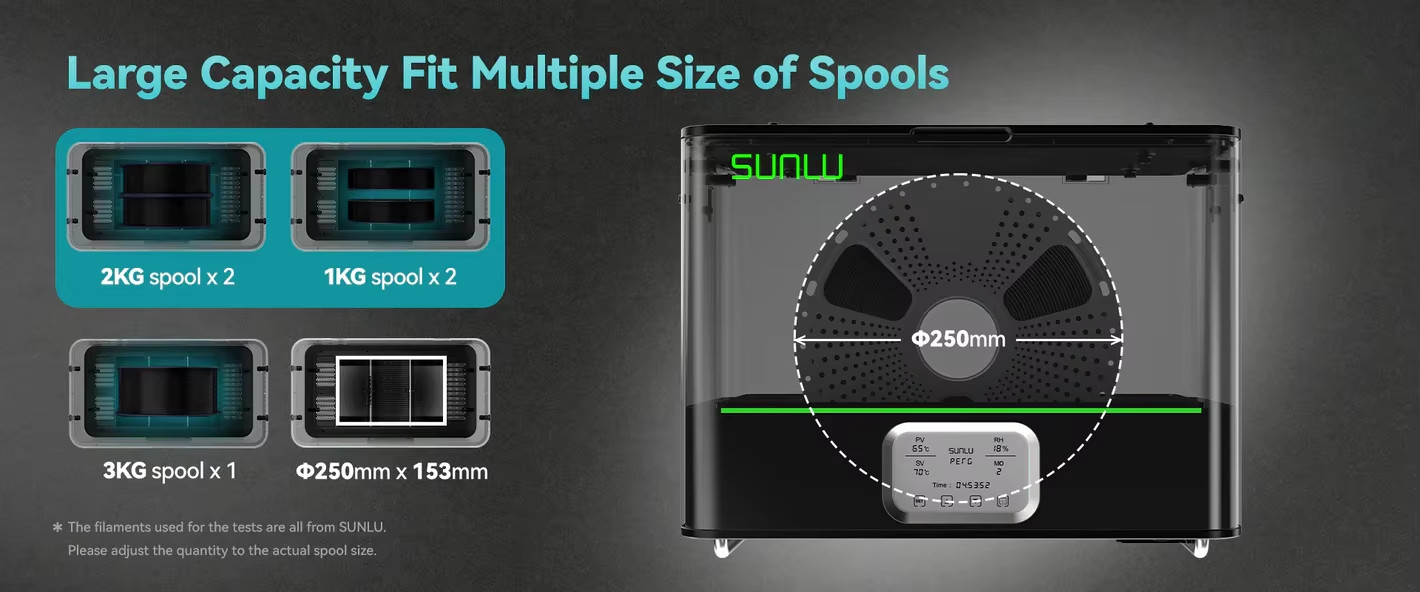 SUNLU FilaDryer E2 up to 110℃ Professional Drying Engineering Filament Dryer