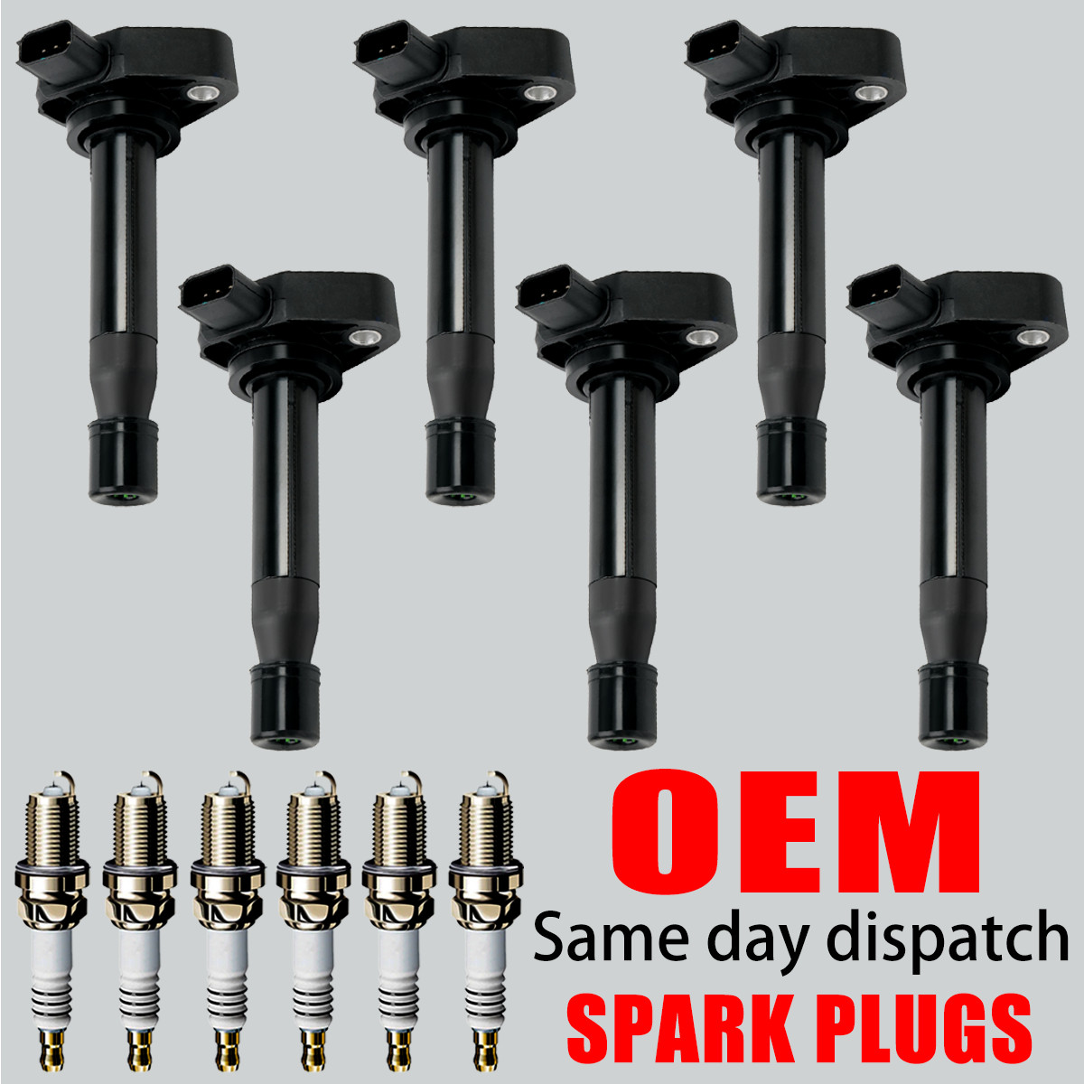 6X OEM Ignition Coil & 6 Iridium Spark plug For Honda Odyssey Accord Acura UF242