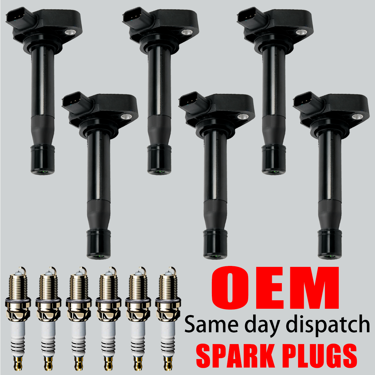6X OEM Ignition Coil & 6 Iridium Spark plug For Honda Odyssey Accord Acura UF242