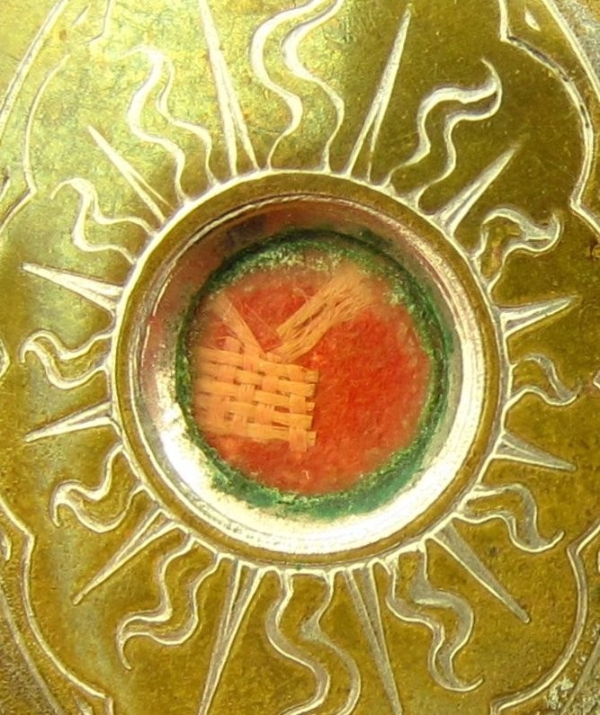 Vintage Saint Francis Cabrini Relic Medal Large Catholic Pendant