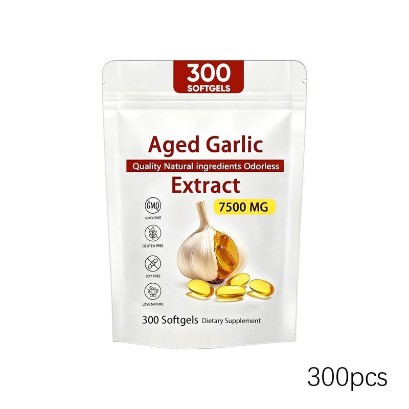 Elare Aged Garlic Extract, 300 Softgels, 7500mg Odorless | Heart & Immune US