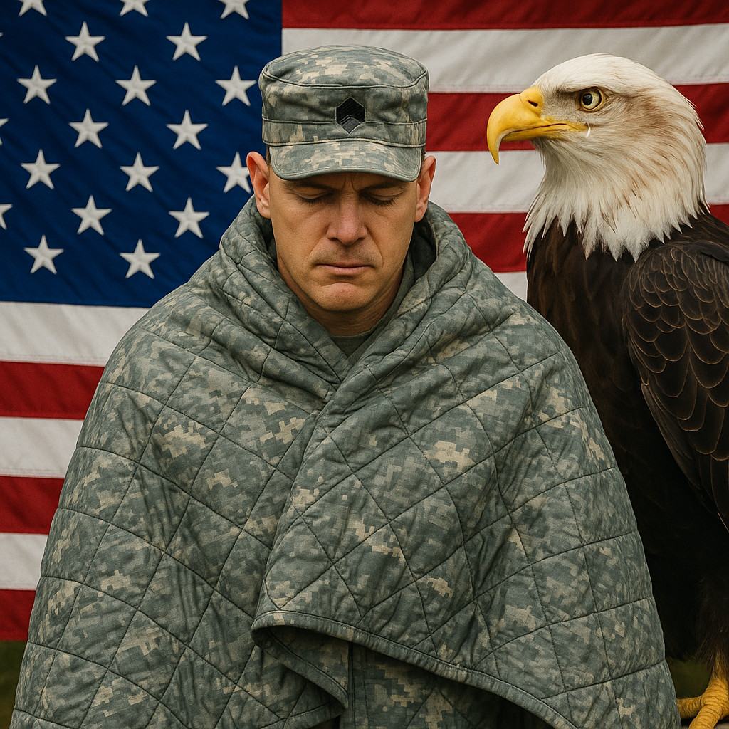 USGI Military ACU Poncho Liner – “Woobie” Blanket with Waist Pack