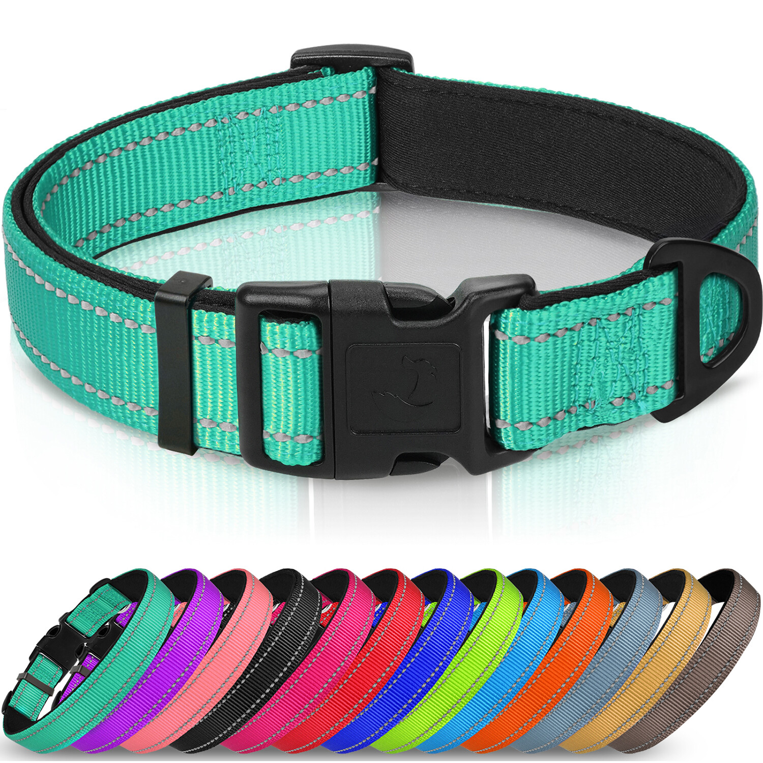 Joytale Reflective Dog Collar, Soft Neoprene Padded Nylon Pet Collar