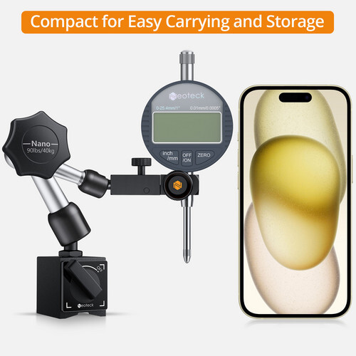 Neoteck Dial Indicator with Magnetic Base 0-1" Gauge Test Indicator 0.0005"