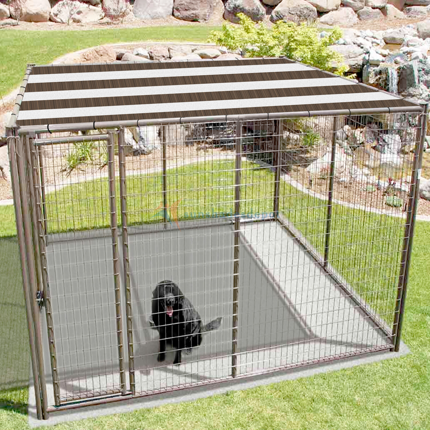 Sun Shade Sail 180GSM Straight Edge Shelter Canopy Cover Garden Outdoor Brown