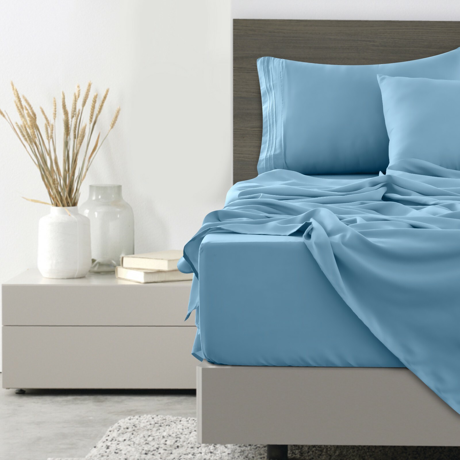 1800 Series 6 Piece Bedsheet Set Extra Soft Deep Pocket Hotel Luxury Bed Sheets