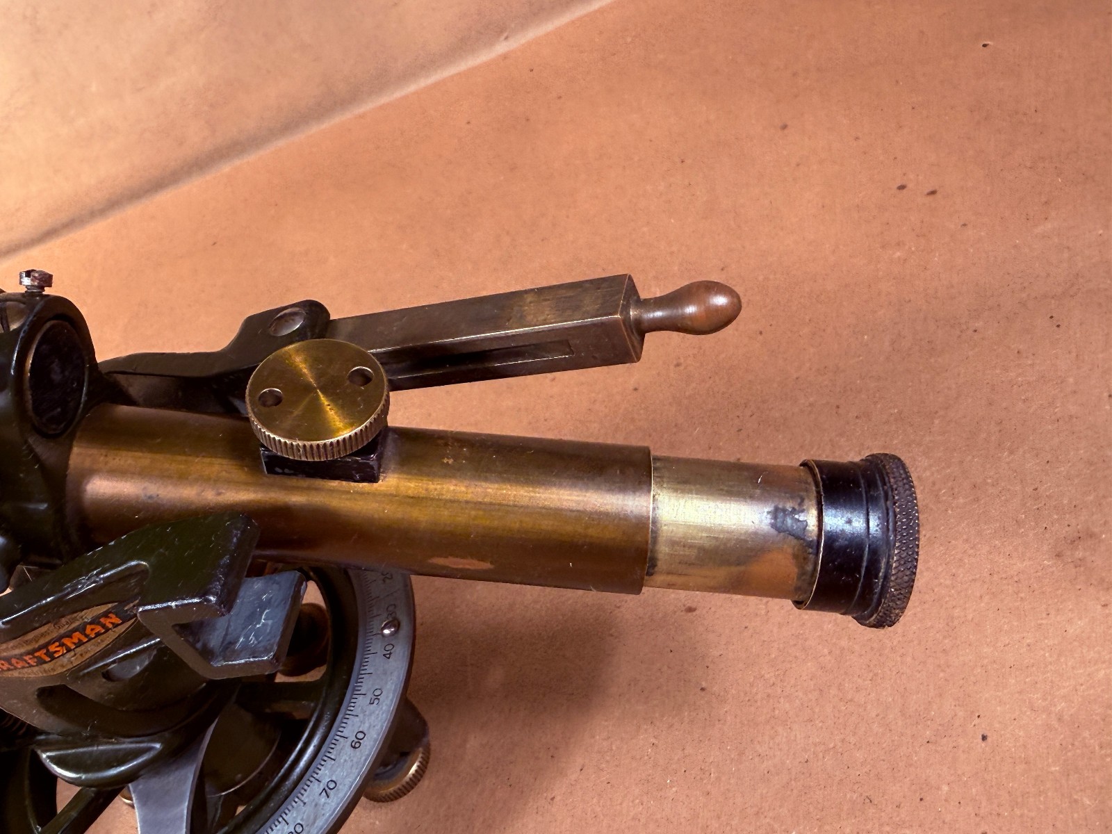 Vintage Brass Model 304.1 Sears Craftsman Farm Level Transit Surveyor w/ Case