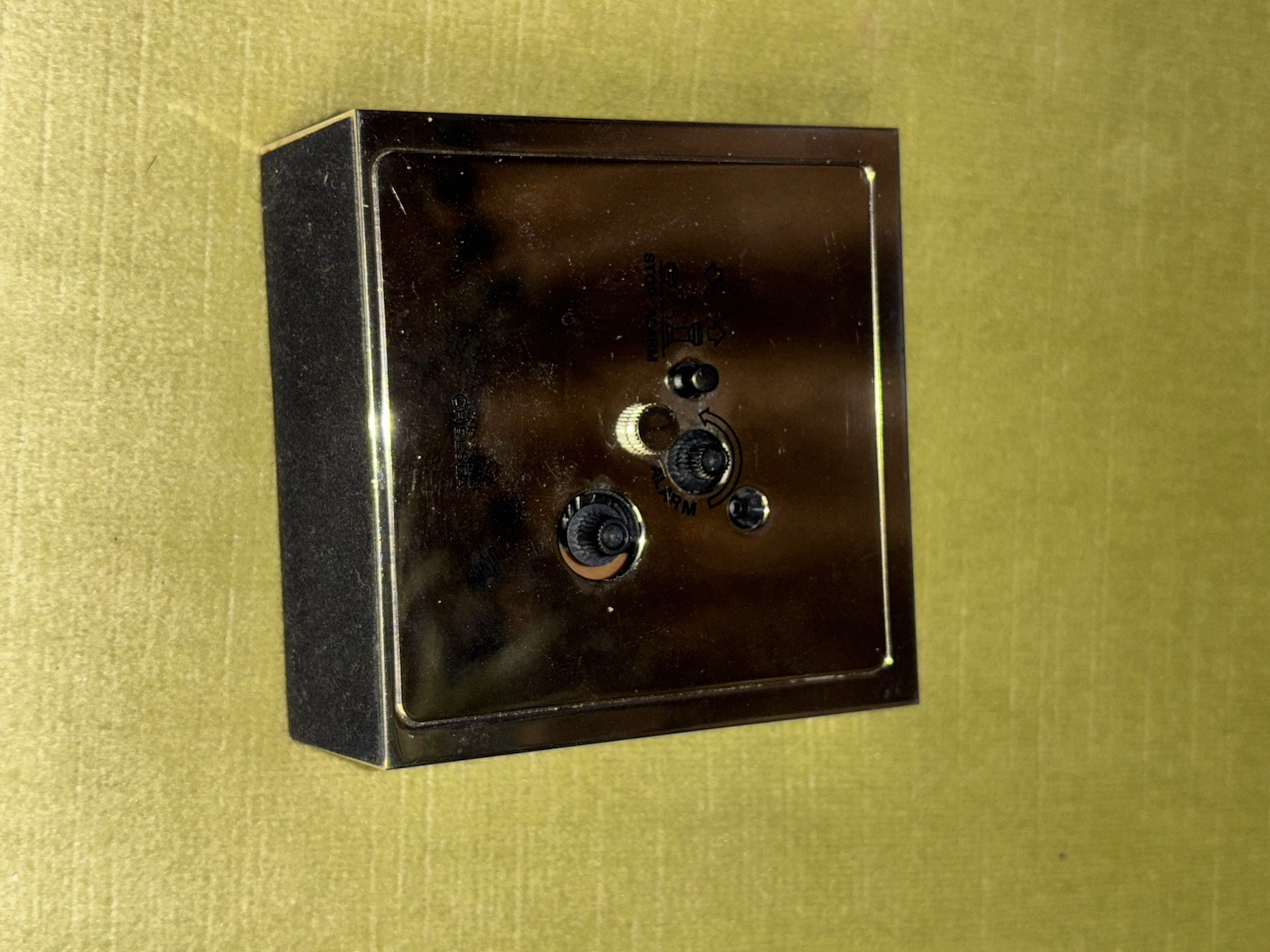 Chelsea Polished Nickle Art Deco Desk Alarm Clock German Quartz Movment 3"