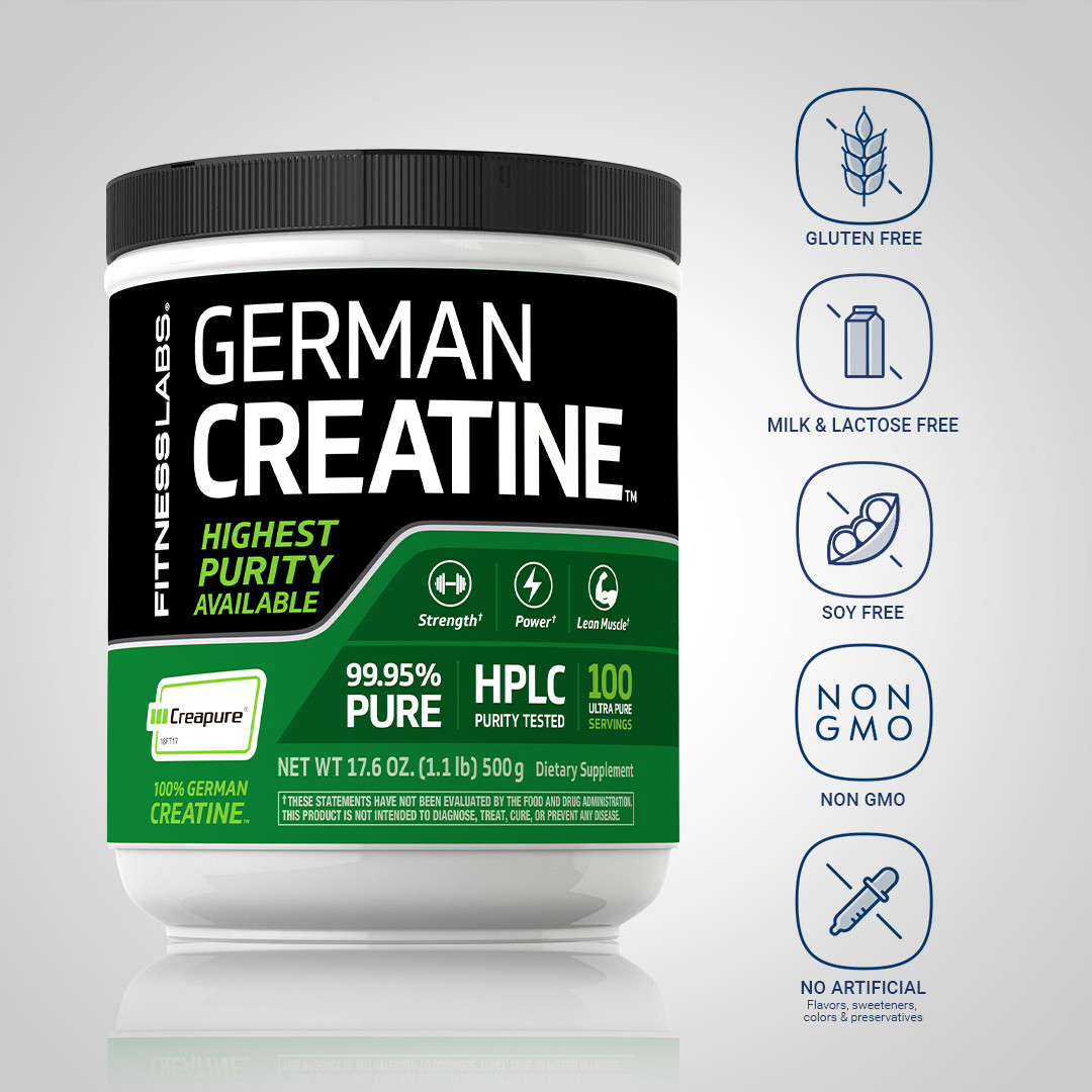 German Creatine Monohydrate Powder | 1.1 lb | Creapure Fitness | by Fitness Labs