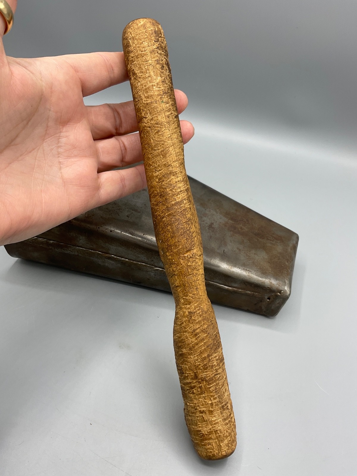 Vintage JCR Percussion Cowbell Bronx NY by J.C.R. with Stick