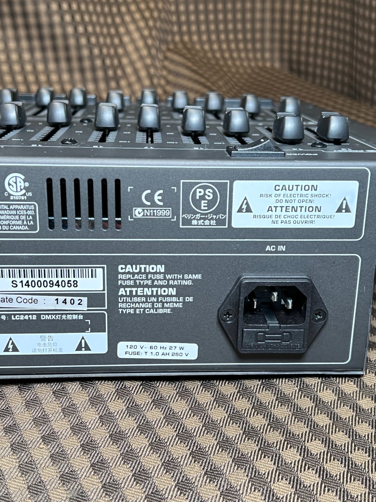 Behringer Eurolight LC2412 Professional 24 Channel DMX Lighting Console + Cables