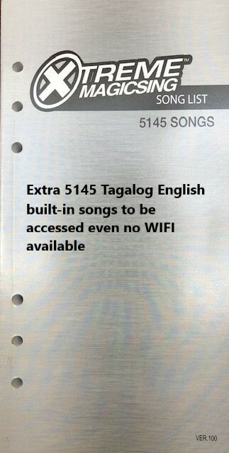MAGIC SING Karaoke E5+ 5145 Tagalog English songs WiFi 2 Wireless Mic 1YR subscr