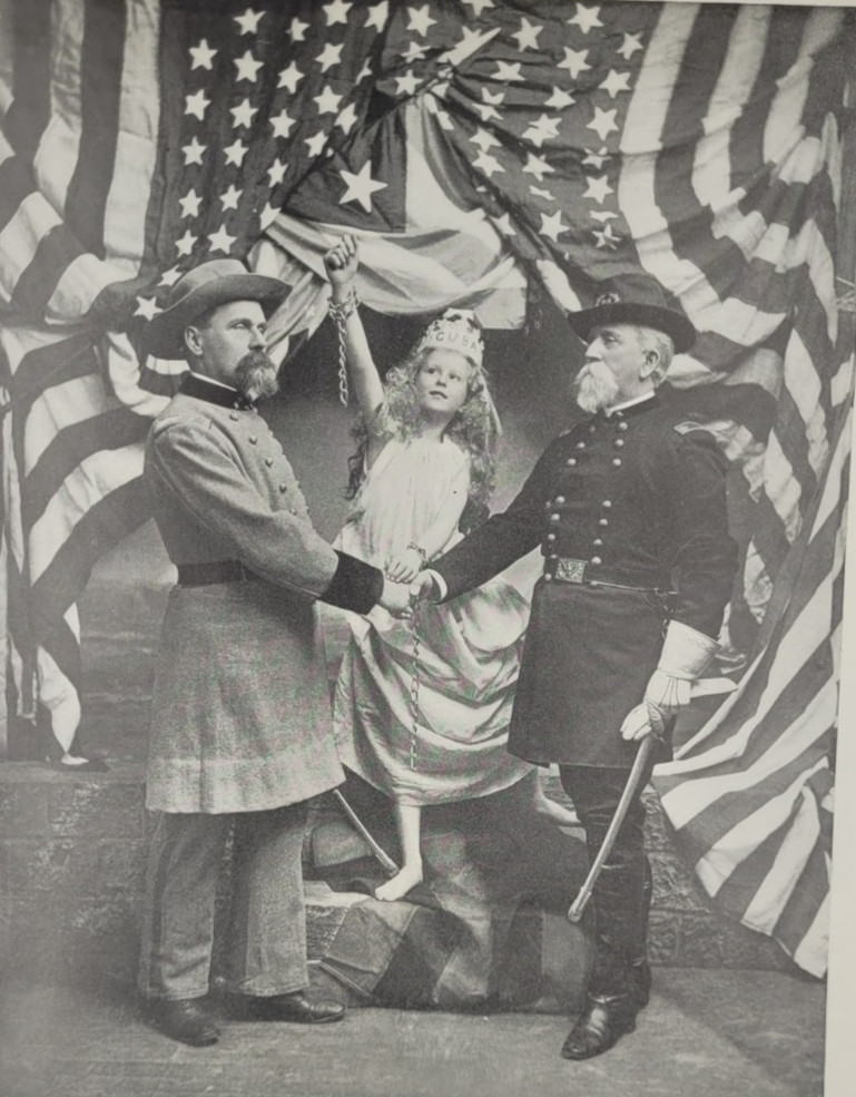 The North and South United  1898 vintage print Spanish American War