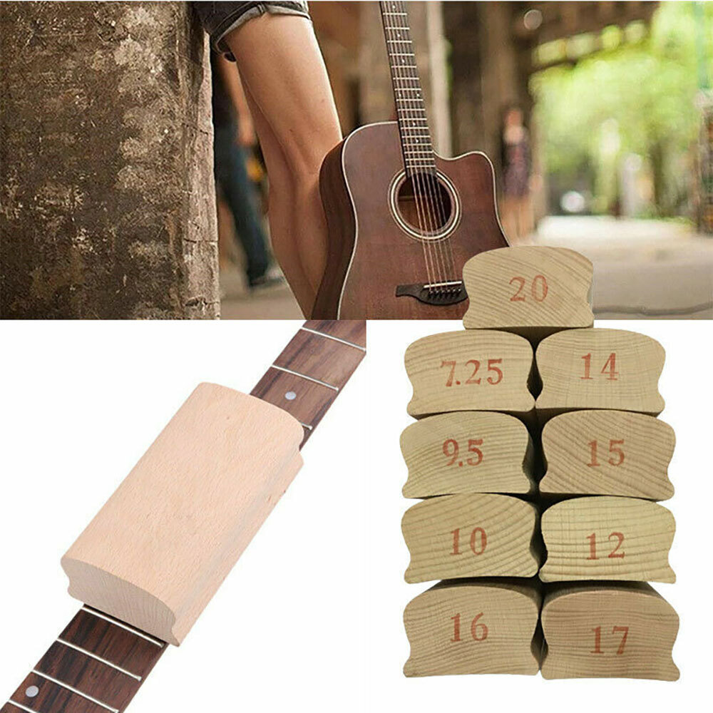 Wooden Guitar Bass Radius Sanding Block Fret Leveling Fingerboard luthier Tools~