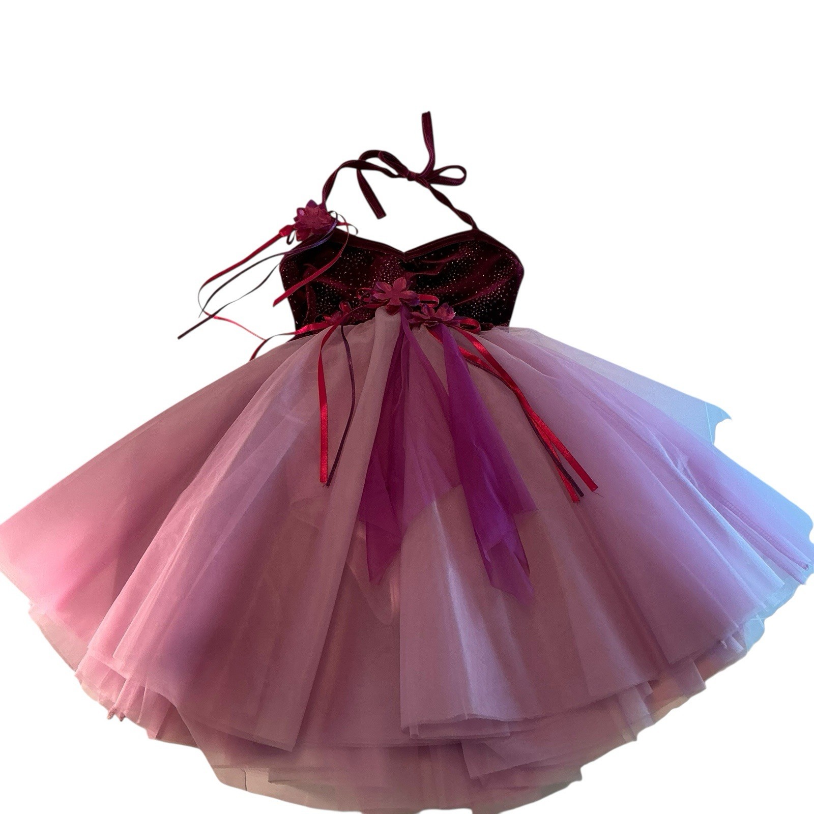 Costume Gallery Dress Purple Lavender Puffy Dress w/Bodysuit Child 6-7 Yr Medium