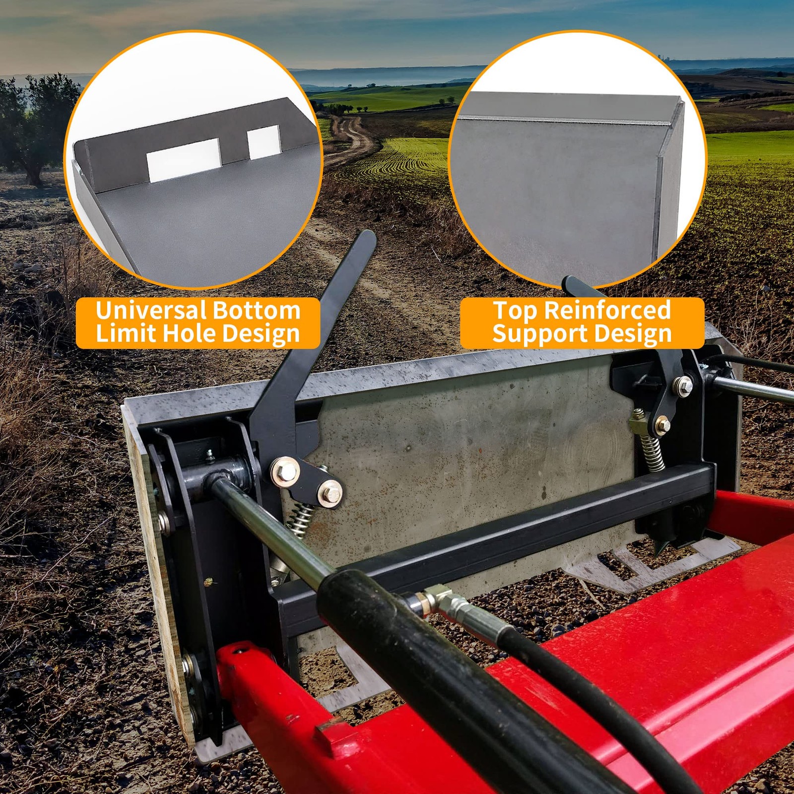 1/4” Universal Quick Attach Plate Compatible with Kubota and Bobcat Skid Stee...